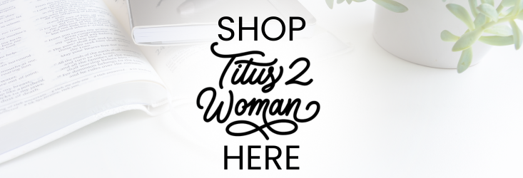 graphic with text "shop titus 2 woman" here